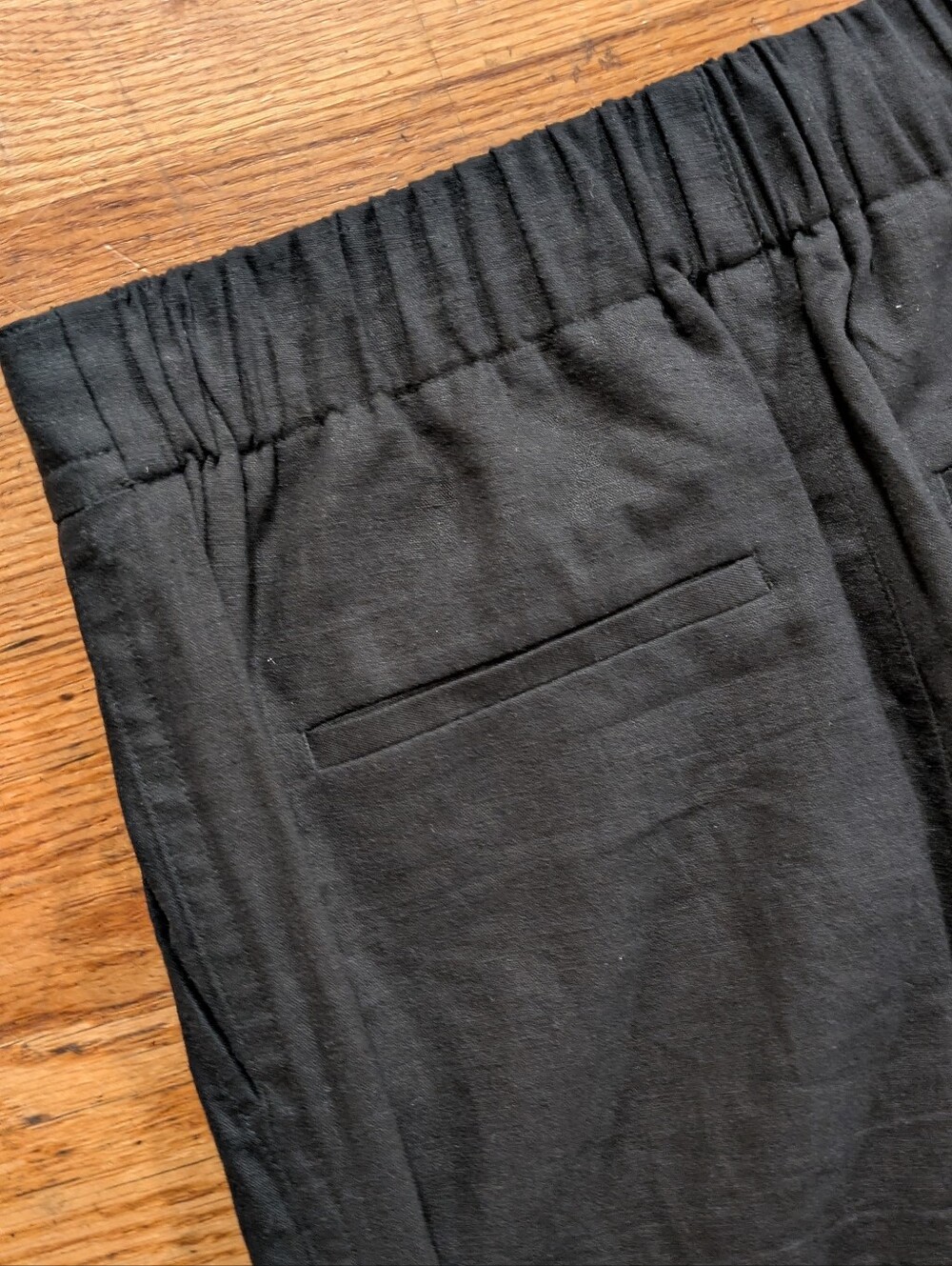 Vince Black Linen Blend Wide Leg Pull On Pants Size Small - Picture 5 of 13